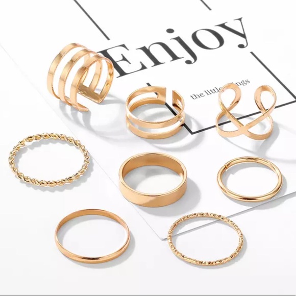 Gold & Silver Midi Knuckle Ring Set - Picture 2 of 7